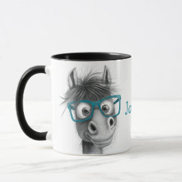 Personlig Horse Mugg med Black Handle