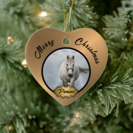 Personlig Horse Pet Ornament Photo Namn År
