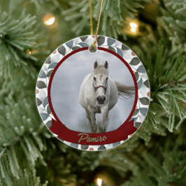 Personlig Horse Pet Ornament Photo Namn År