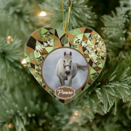 Personlig Horse Pet Ornament Photo Namn År