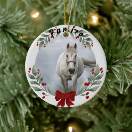 Personlig Horse Pet Ornament Photo Namn År
