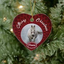 Personlig Horse Pet Ornament Photo Namn År