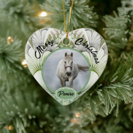 Personlig Horse Pet Ornament Photo Namn År
