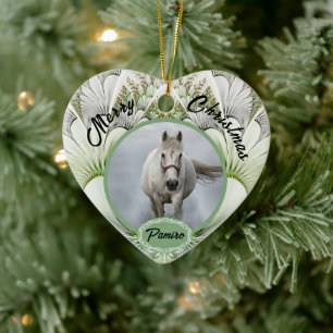 Personlig Horse Pet Ornament Photo Namn År