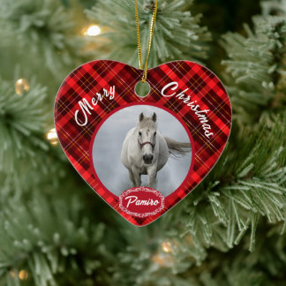 Personlig Horse Pet Ornament Photo Namn År