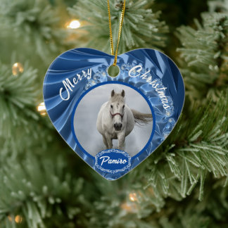 Personlig Horse Pet Ornament Photo Namn År