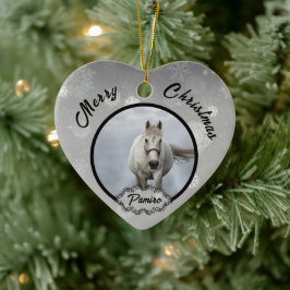 Personlig Horse Pet Ornament Photo Namn År