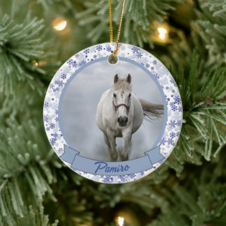 Personlig Horse Pet Ornament Photo Namn År
