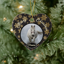 Personlig Horse Pet Ornament Photo Namn År