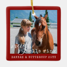 Personlig Horse Photo Cute Neigh Klockor Ring Ce