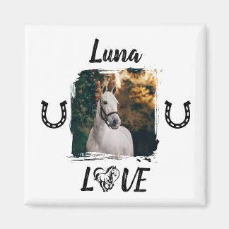 Personlig Horse Photo Equestrian Magnet