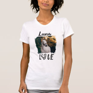 Personlig Horse Photo Equestrian T Shirt