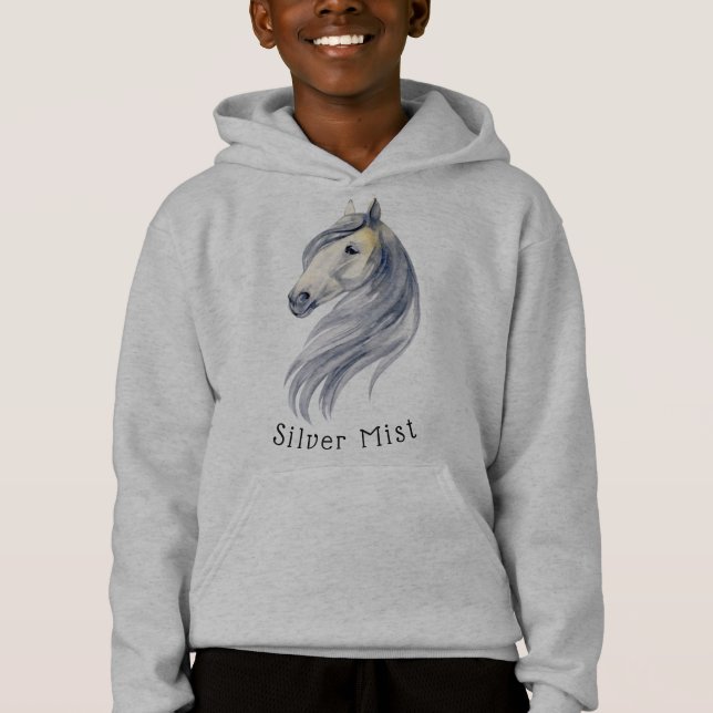 Personlig Horse Sweatshirt Hoodie T Shirt (Framsida)
