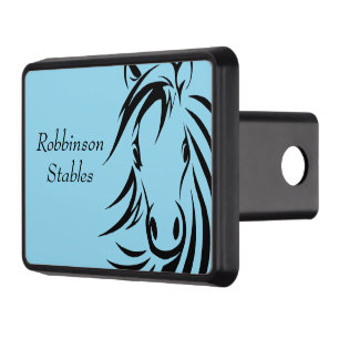 Personlig Horse Trailer Hitch Cover Blue Dragkroksskydd