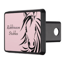 Personlig Horse Trailer Hitch Cover Rosa