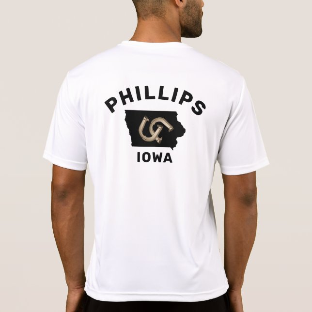 Personlig Horseshoe Pitching Sport State Karta T Shirt (Baksida)