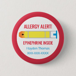 Personlig hos barn Allergy Alert Epinephrine Insid Knapp