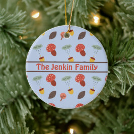 Personlig höst julgransprydnad keramik