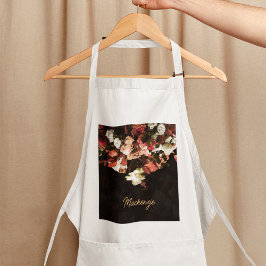 Personlig - höstblommor, formaterad utskrift förkläde