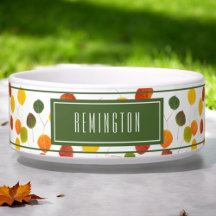 Personlig Hösten Aspen Löv Mönster Pet Bowl