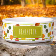 Personlig Hösten Aspen Löv Mönster Pet Bowl