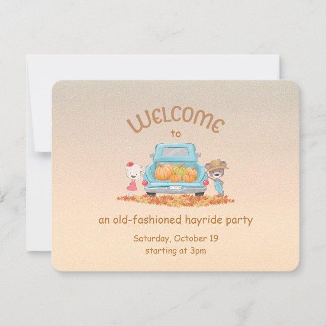 Personlig hösthämtning Välkomst Björn Pumpa  Inbjudningar (Framsida)