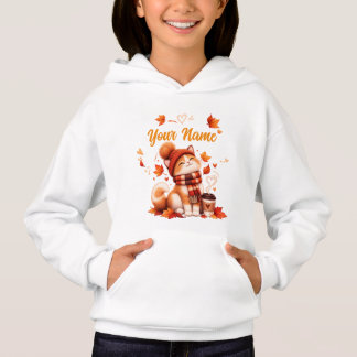 Personlig höstkatts-t-shirt för barn | Anpassat na T Shirt