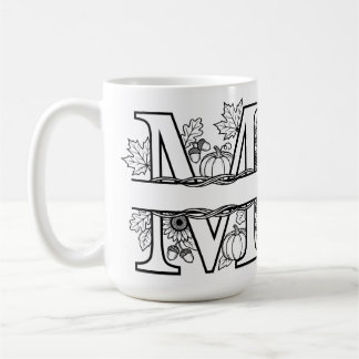 Personlig Höstmonogram "M" Kaffemugg