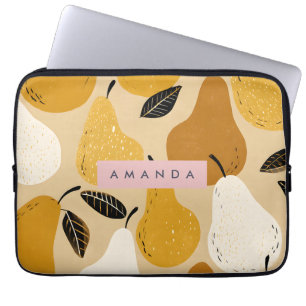 Personlig höstpäron frukt design laptop fodral
