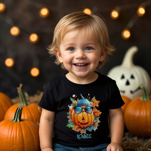 Personlig höstpumpa för småbarn Halloween T Shirt