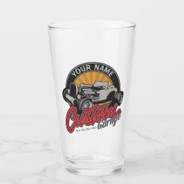 Personlig Hot rod Garage Retro Anpassningsbar Road Glaskopp