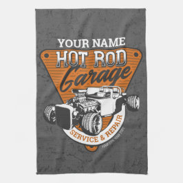 Personlig Hot rod Garage Roadster Repair Shop Kökshandduk