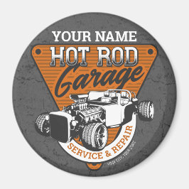 Personlig Hot rod Garage Roadster Repair Shop Magnet