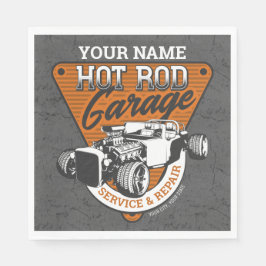 Personlig Hot rod Garage Roadster Repair Shop Pappersservett