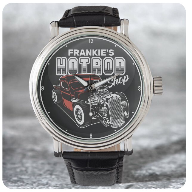 Personlig Hot rod Shop Retro Garage Lastbil Armbandsur (Skapare uppladdad)