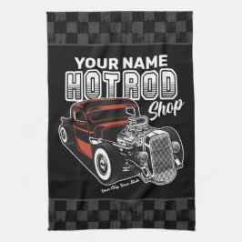 Personlig Hot rod Shop Retro Garage Lastbil Kökshandduk