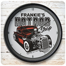 Personlig Hot rod Shop Retro Garage Lastbil Large Stor Klocka