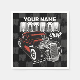 Personlig Hot rod Shop Retro Garage Lastbil Pappersservett
