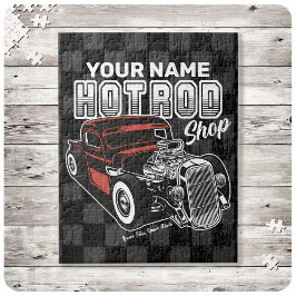 Personlig Hot rod Shop Retro Garage Lastbil Pussel