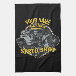 Personlig Hot Rod Speed Shop Racing Garage Kökshandduk