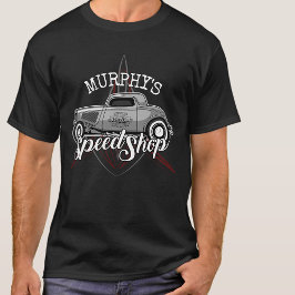Personlig Hot rod Speed Shop Streck Garage T Shirt