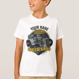Personlig Hot rod Speed Shop Tävla Garage T Shirt