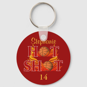 Personlig Hot Shot Namn och Nummer Nyckelring