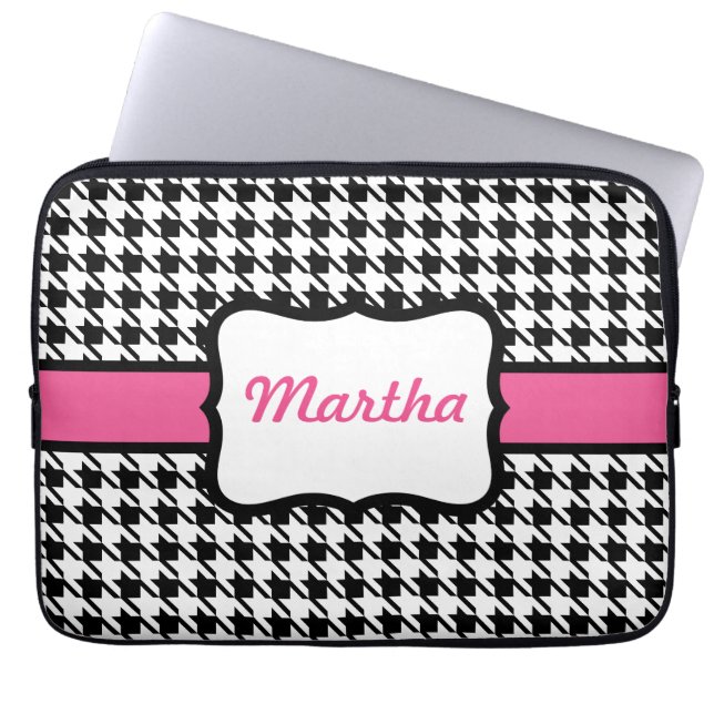 Personlig Houndstooth bärbar dator Fodral (Framsidan)