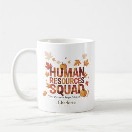 Personlig HR-ruta - hösttypografi Kaffemugg