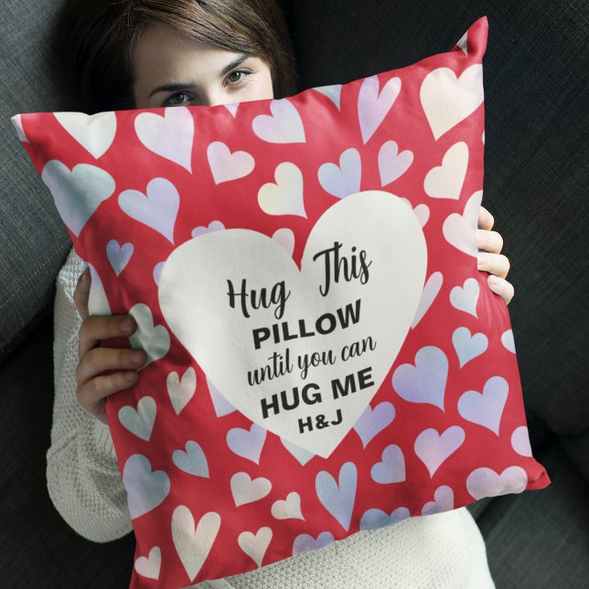 Personlig Hug den här fyllningen tills du kan hugg Kudde (Personalized Hug This Pillow Until You Can Hug Me
)