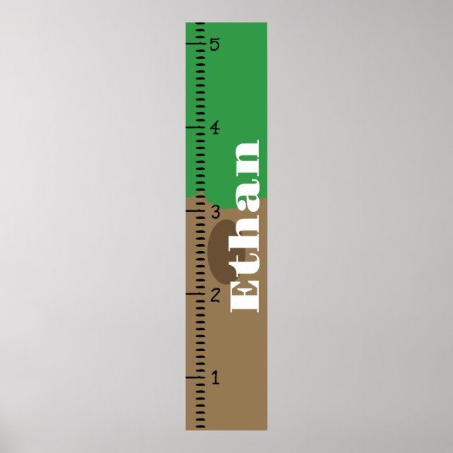 Personlig Human Growth Chart Ruler | Utskrift Poster (Framsidan)