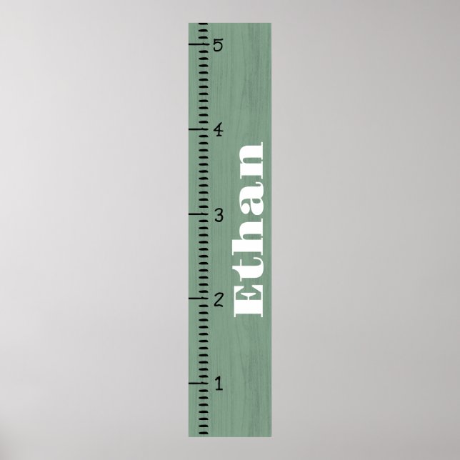 Personlig Human Growth Chart Ruler | Utskrift Poster (Framsidan)