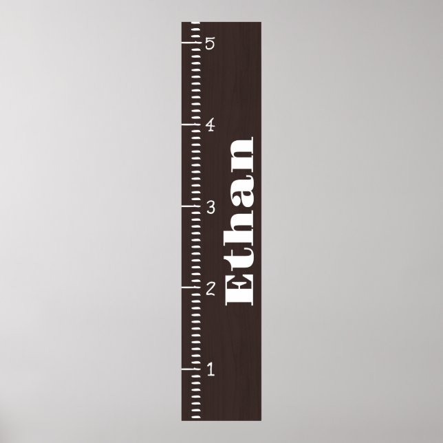 Personlig Human Growth Chart Ruler | Utskrift Poster (Framsidan)