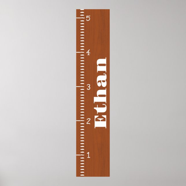 Personlig Human Growth Chart Ruler | Utskrift Poster (Framsidan)